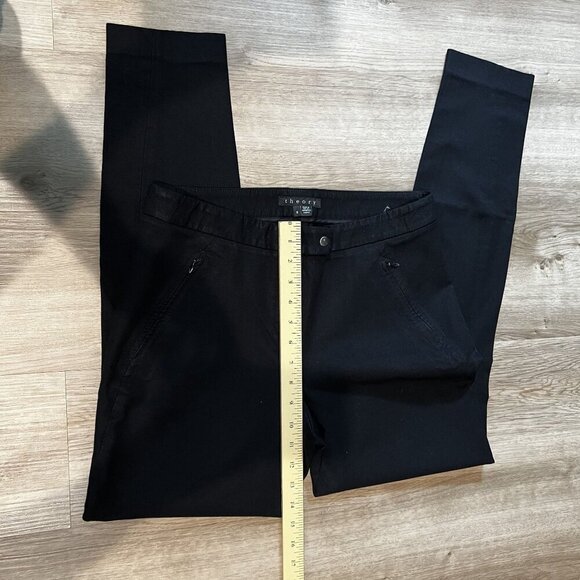 Theory Womens Black Adalwen Jetty Pants Size 8 skinny leg - Picture 8 of 11